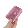 Vue 2 du Porte-monnaie cuir souple irisé 04 Rose Vif par Made in Italy.
