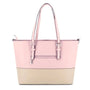 Sac cabas femme similicuir rose - vue 3 | Flora & co