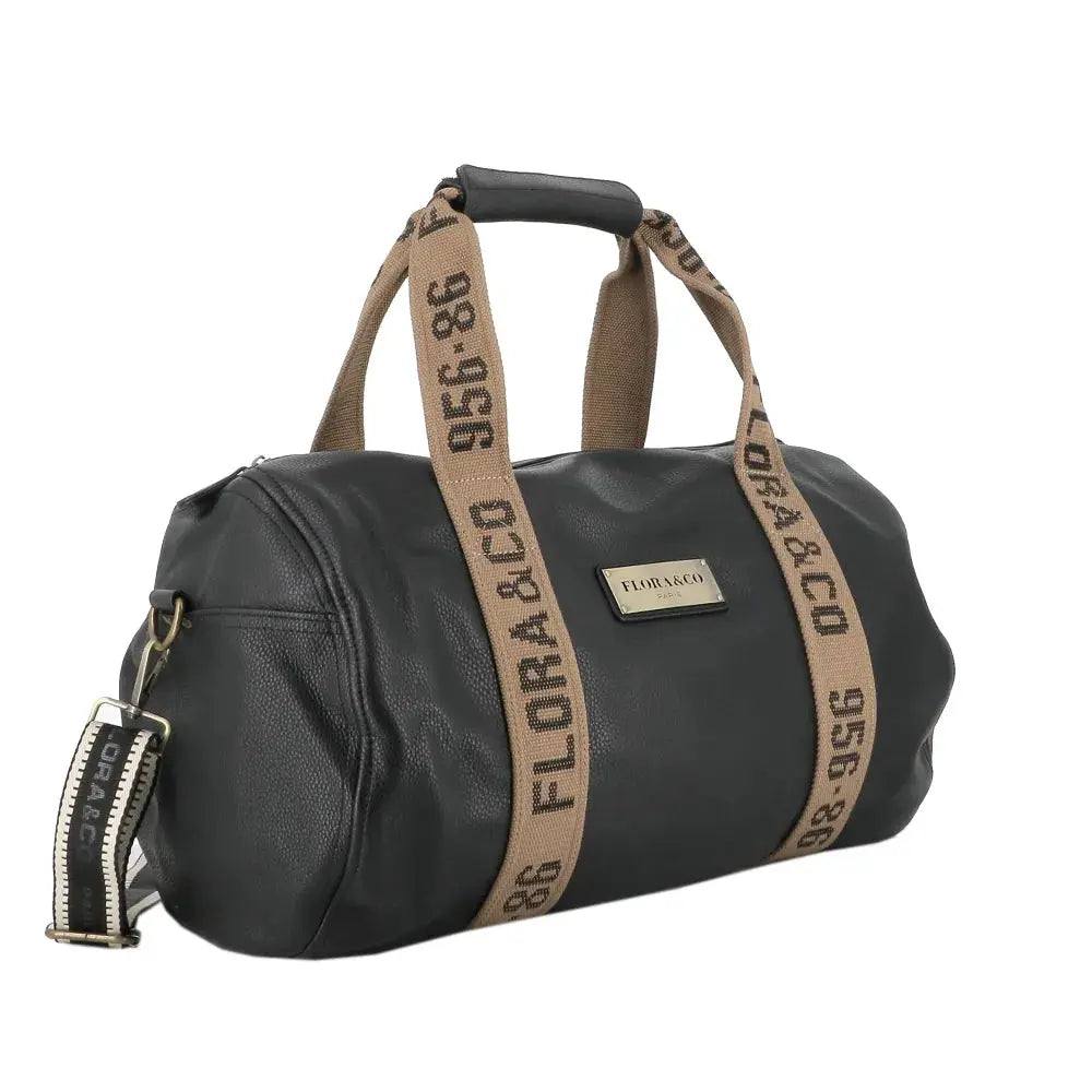 Sac polochon sport voyage femme noir