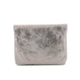 Flora & co Porte-monnaie femme court suède irisé Noir Taupe Métal