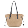 Sac plage paille tressé Femme Bleu Flora & co