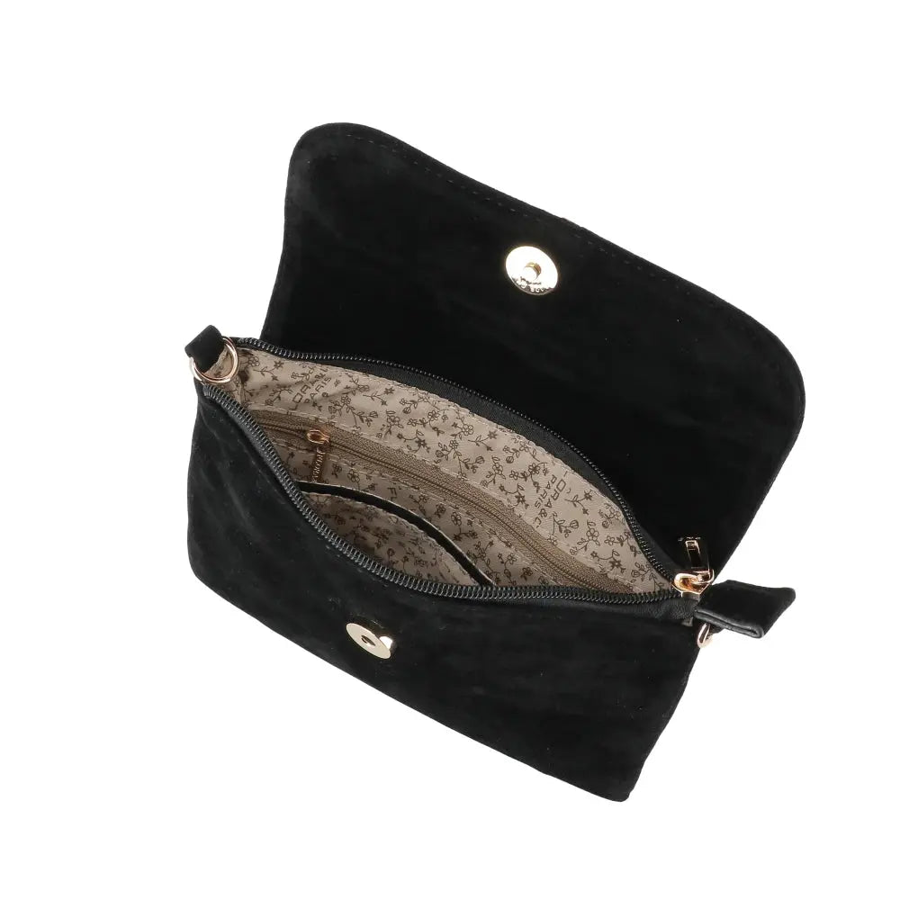 Petit sac bandoulière daim femme Noir other image 3