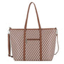 Sac cabas femme simili cuir camel - vue 3 | Flora & co