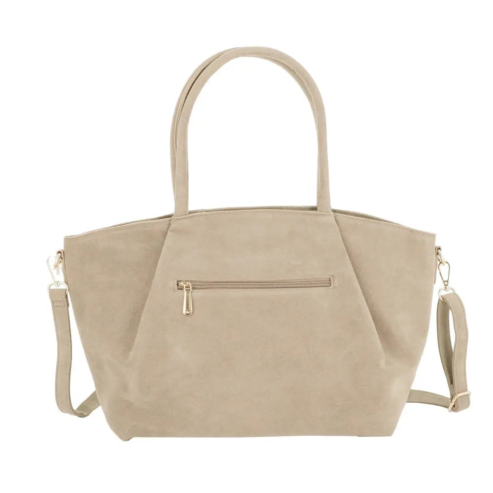 Sac à main bandoulière suédé Beige