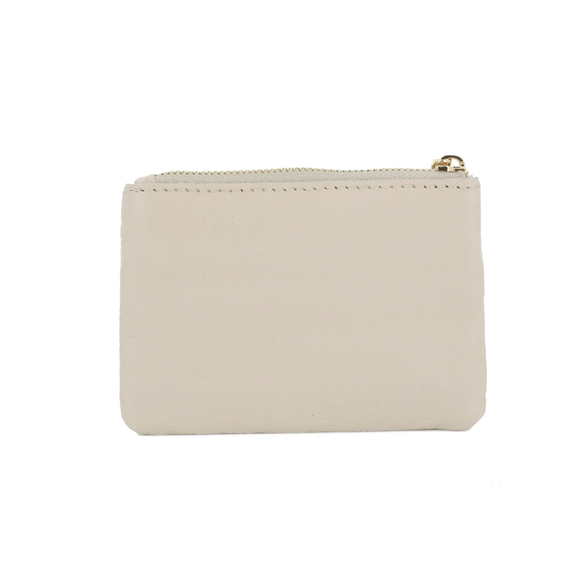 Porte-Monnaie pochette cuir grainé femme Beige other image 3