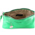 Made in Italy Pochette bandoulière cuir irisé lanière Vert