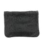 Vue 2 du Porte-monnaie court cuir suède embossé 041FL Noir par Made in Italy.