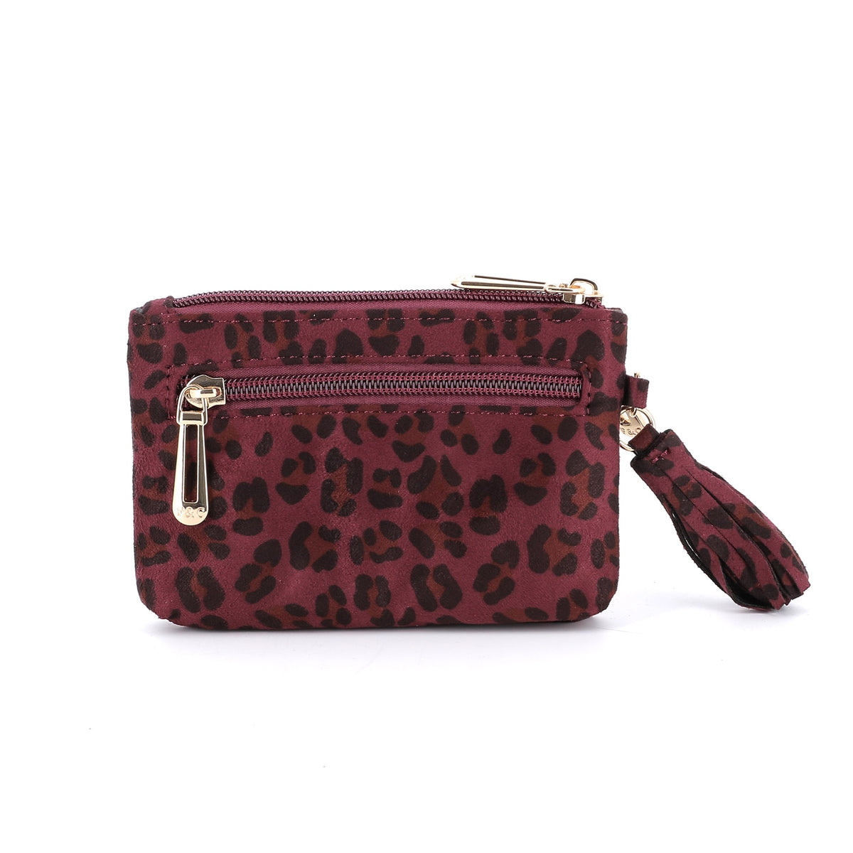Petit Porte-monnaie Similicuir Léopard Velouté Femme | Portefeuille Porte-c