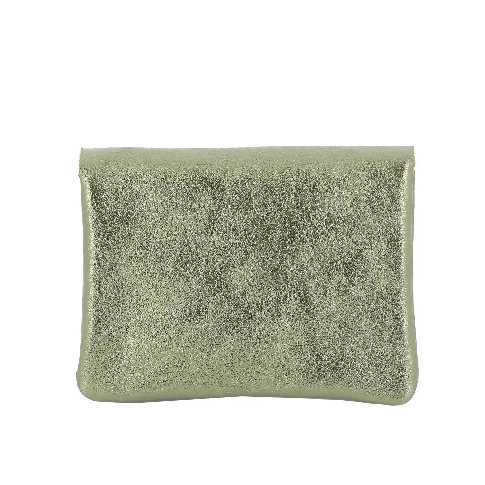 Porte-monnaie femme court cuir irisé 041 Olive