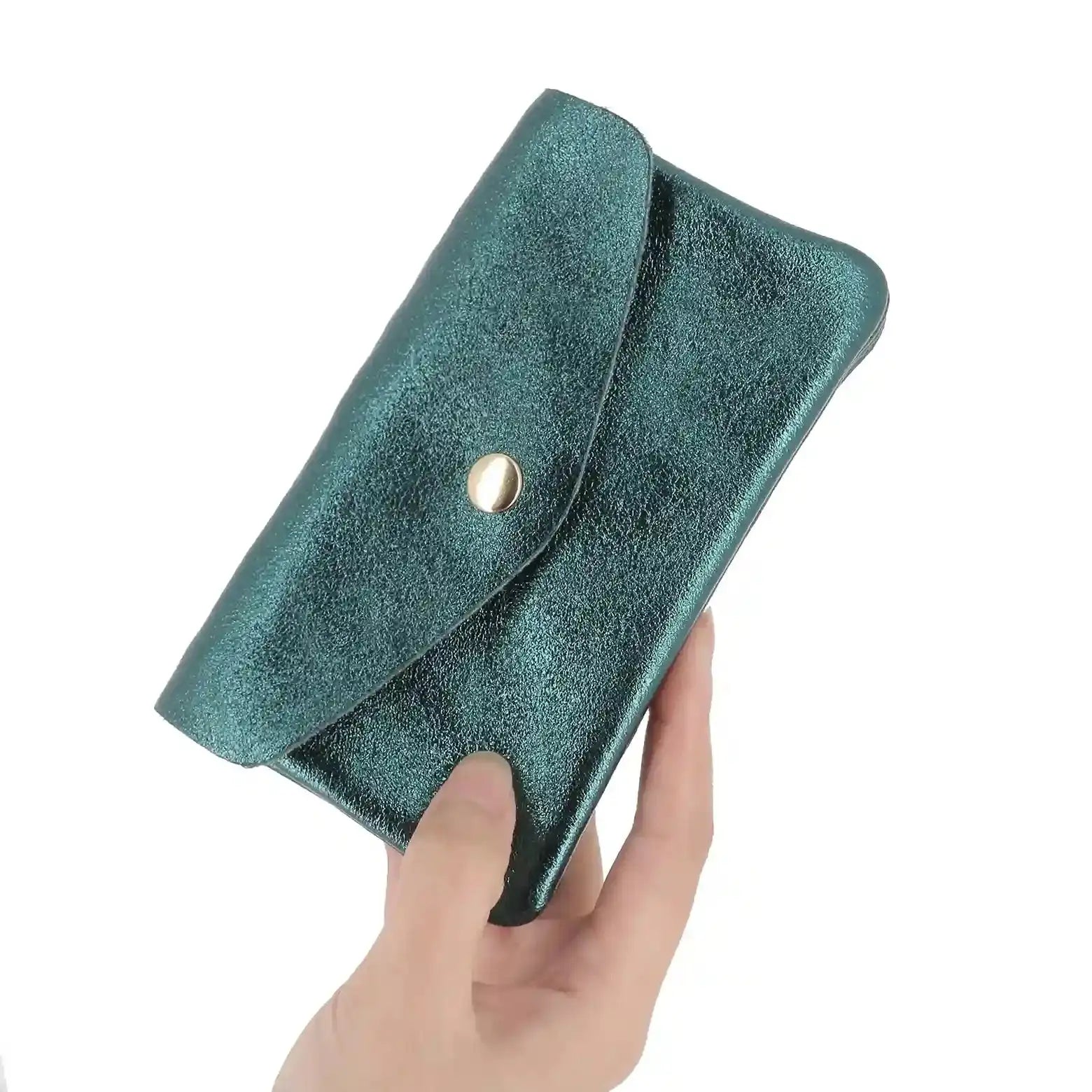 Portefeuille pochette passeport cuir isiré Bleu Canard other image 3