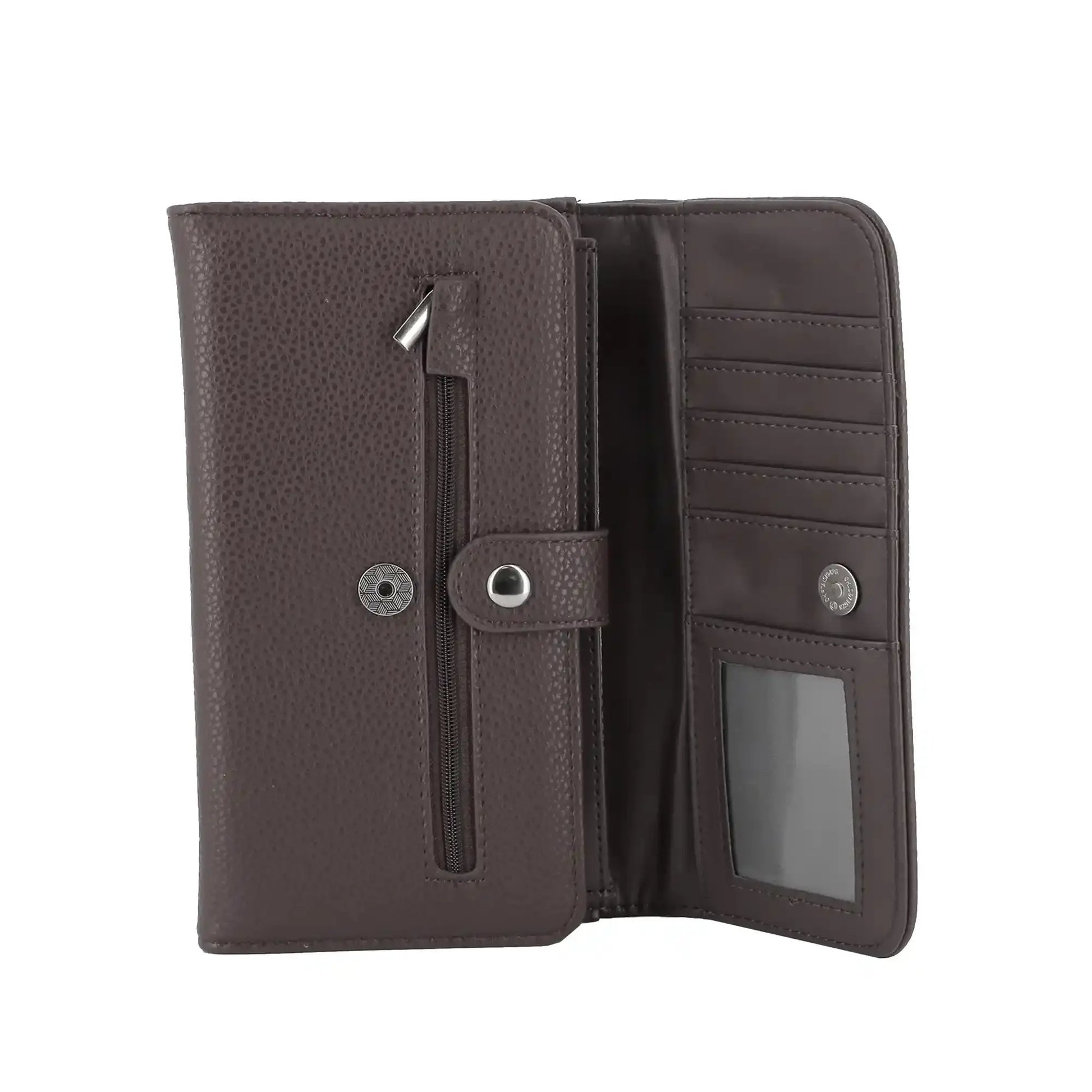 Beige flexible women's checkbook wallet