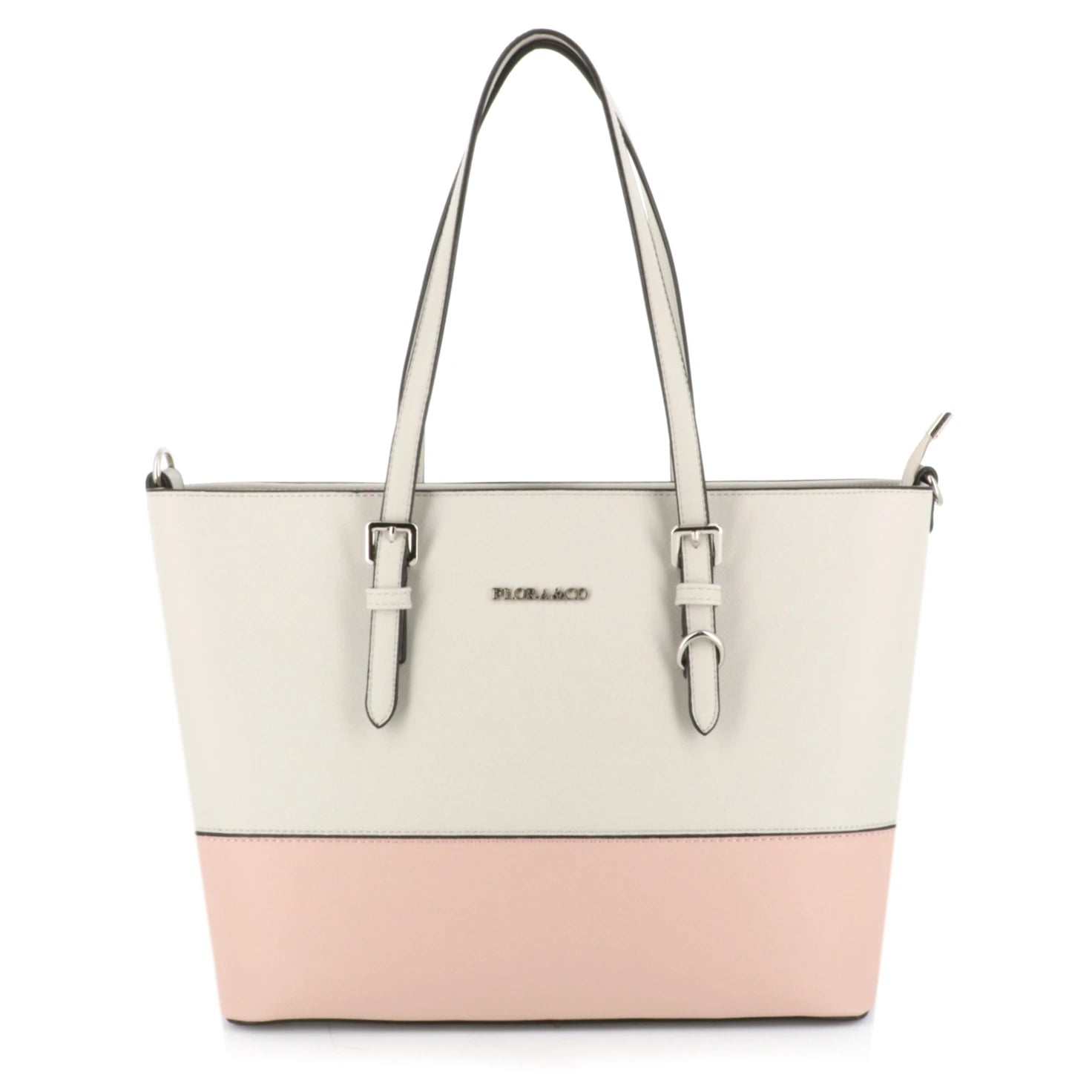 Sac cabas femme format a4 saffiano gris rose