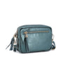 Sac Bandoulière Femme Cuir Irisé Bleu Canard - Crocochic