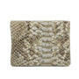 Vue 2 du Porte-connaie cartes court cuir python 041S Kaki par Made in Italy.