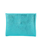 Porte-monnaie cuir irisé femme ultra fin Cyan - Crocochic