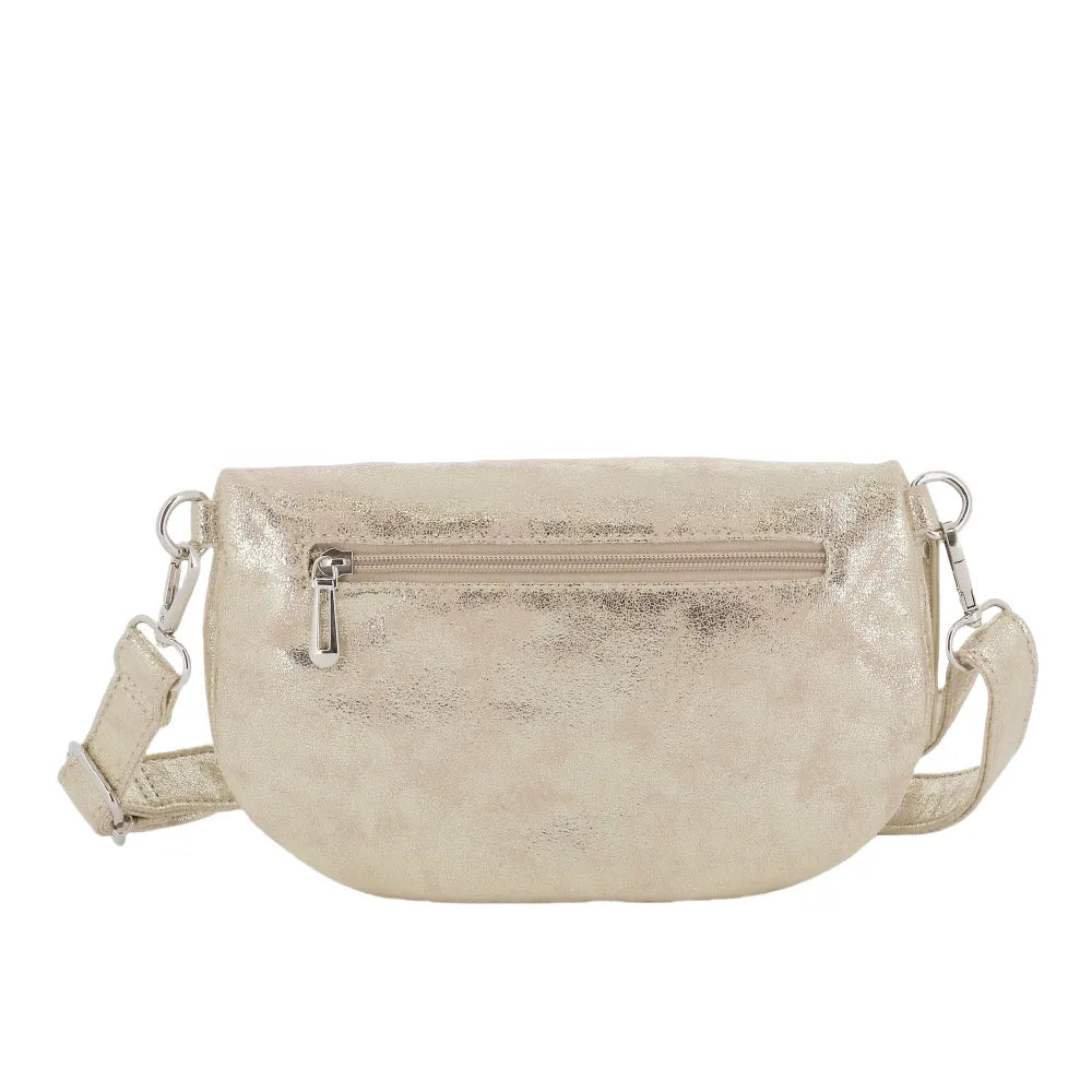 Sac banane bandoulière suédine Or Clair Flora & co