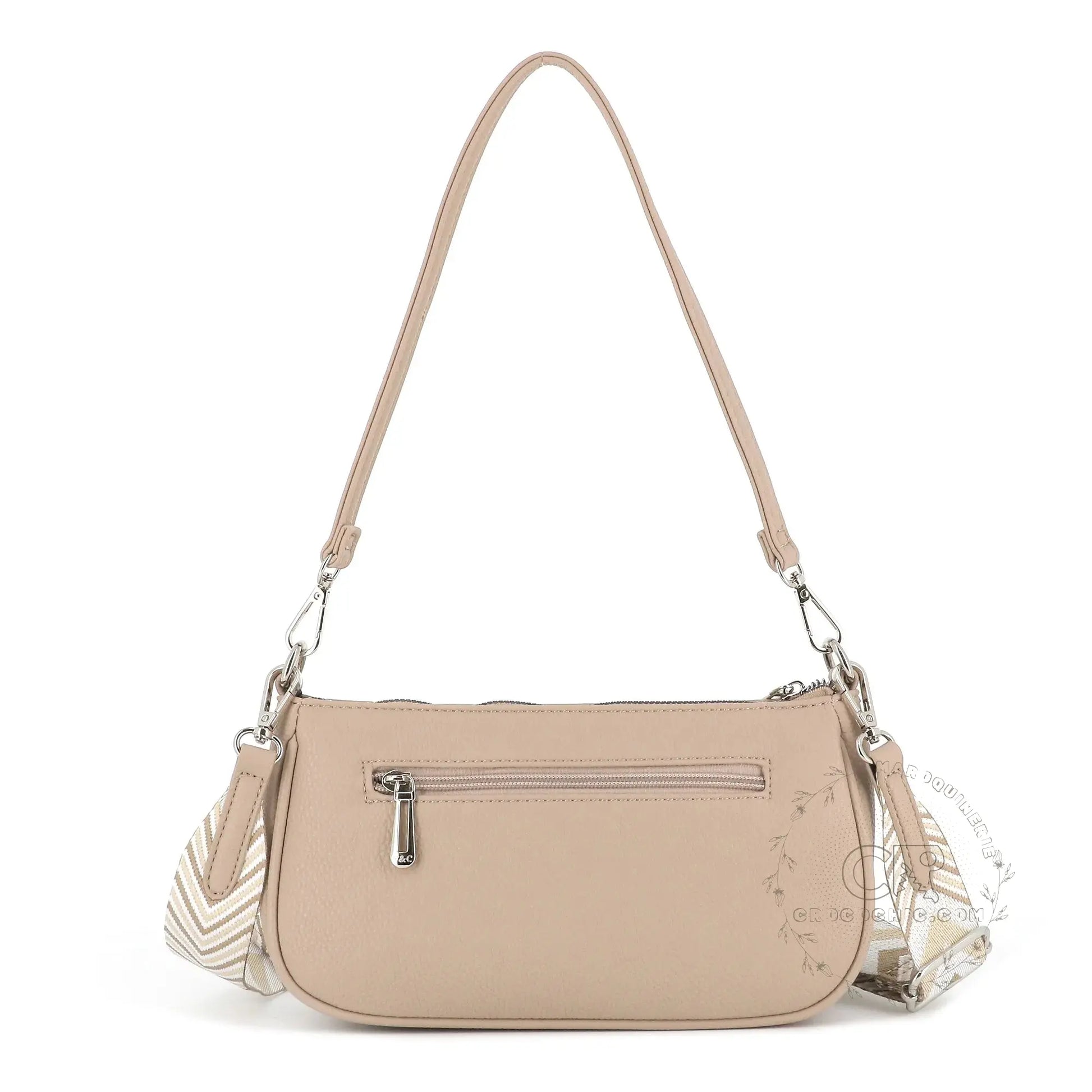 Flora & co Sac baguette avec bandoulière Beige