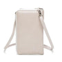 Vue 4 du Pochette téléphone plate tout-en-un femme beige en cuir synthétique par Gallantry.