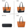 Sac cabas femme cuir synthétique camel - vue 3 | Gallantry