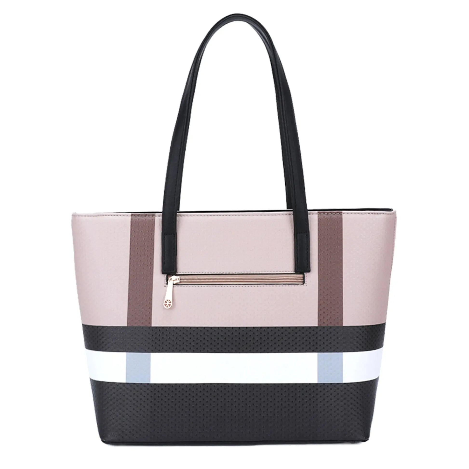 Gallantry Sac cabas femme a4 multicolore rayure noir
