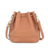 Made in Italy Sac seau à bandoulière femme cuir camel
