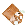 Made in Italy Sac bandoulière chaîne cuir femme croco camel