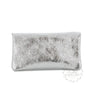 Vue 2 du Porte-monnaie cartes femme cuir irisé 051 Argent par Made in Italy.