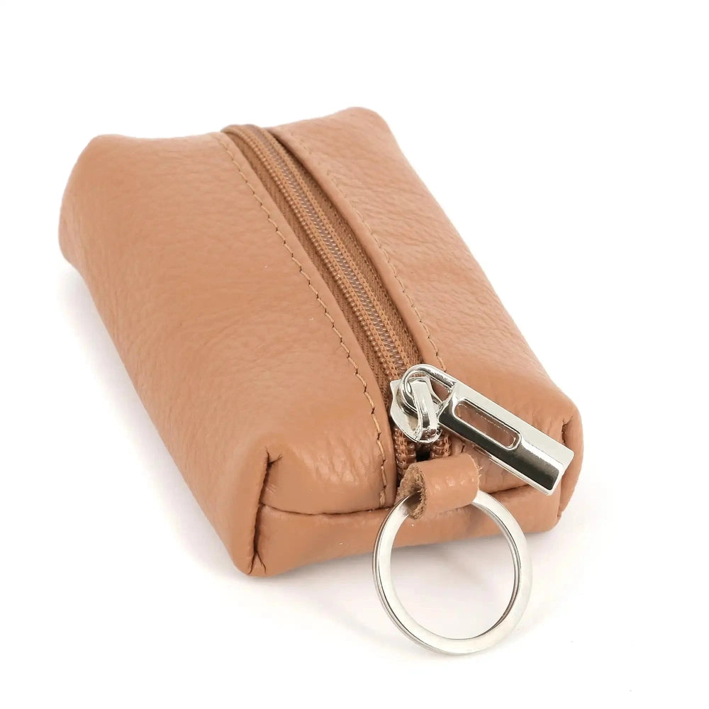 Made in Italy Porte-monnaie femme cuir boucle 02 camel