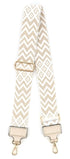 Flora & co Sac banane femme brodée pu cuir grainé ivoire