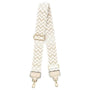 Flora & co Sac banane femme brodée pu cuir grainé ivoire