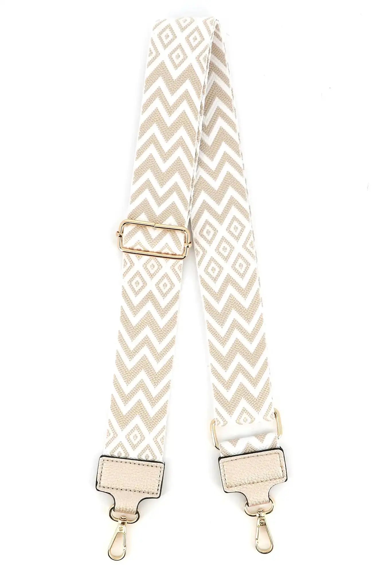 Flora & co Sac banane femme brodée pu cuir grainé ivoire