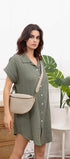 Gallantry Sac banane femme canvas toile taupe