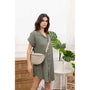 Gallantry Sac banane femme canvas toile taupe