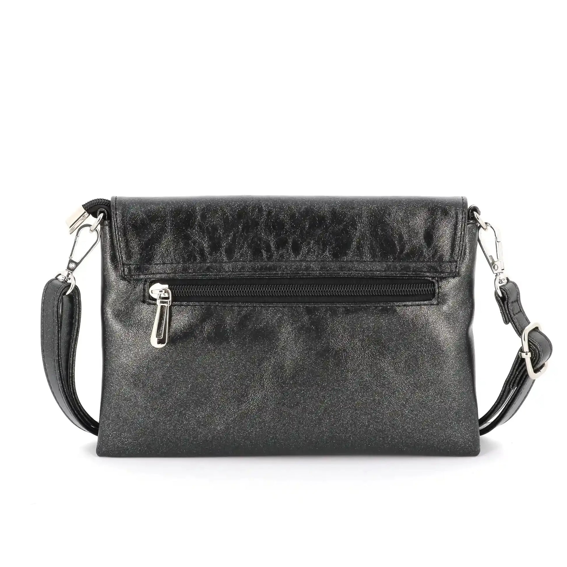 Flora & co Sac bandoulière pochette femme irisé noir