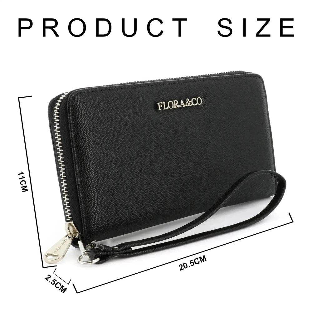 Flora & co Portefeuille femme enveloppe noir