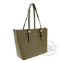 Sac cabas femme cuir synthétique a4 saffiano kaki - vue 2 | Flora & co