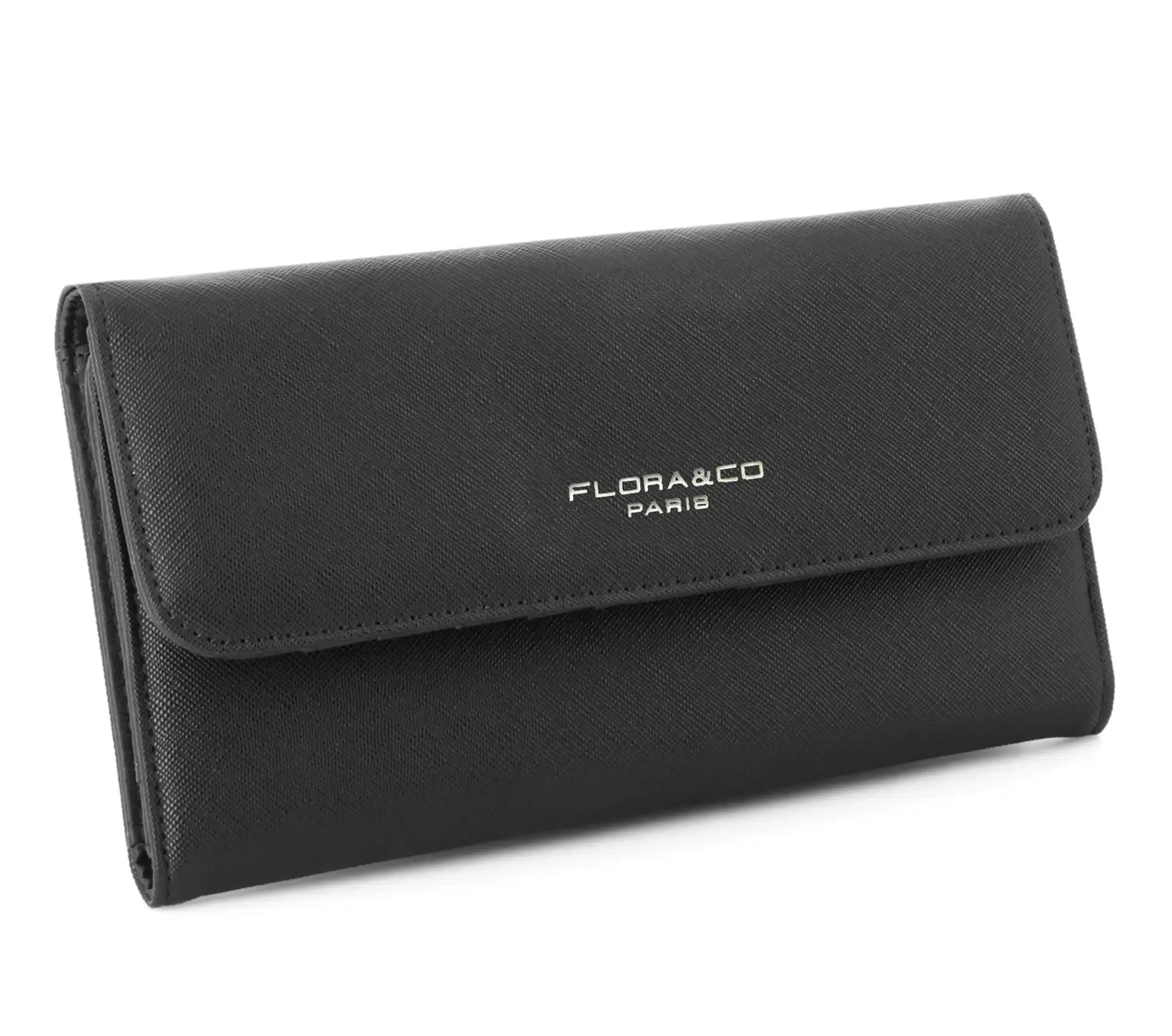 Flora & co Portefeuille chéquier femme tout en un noir