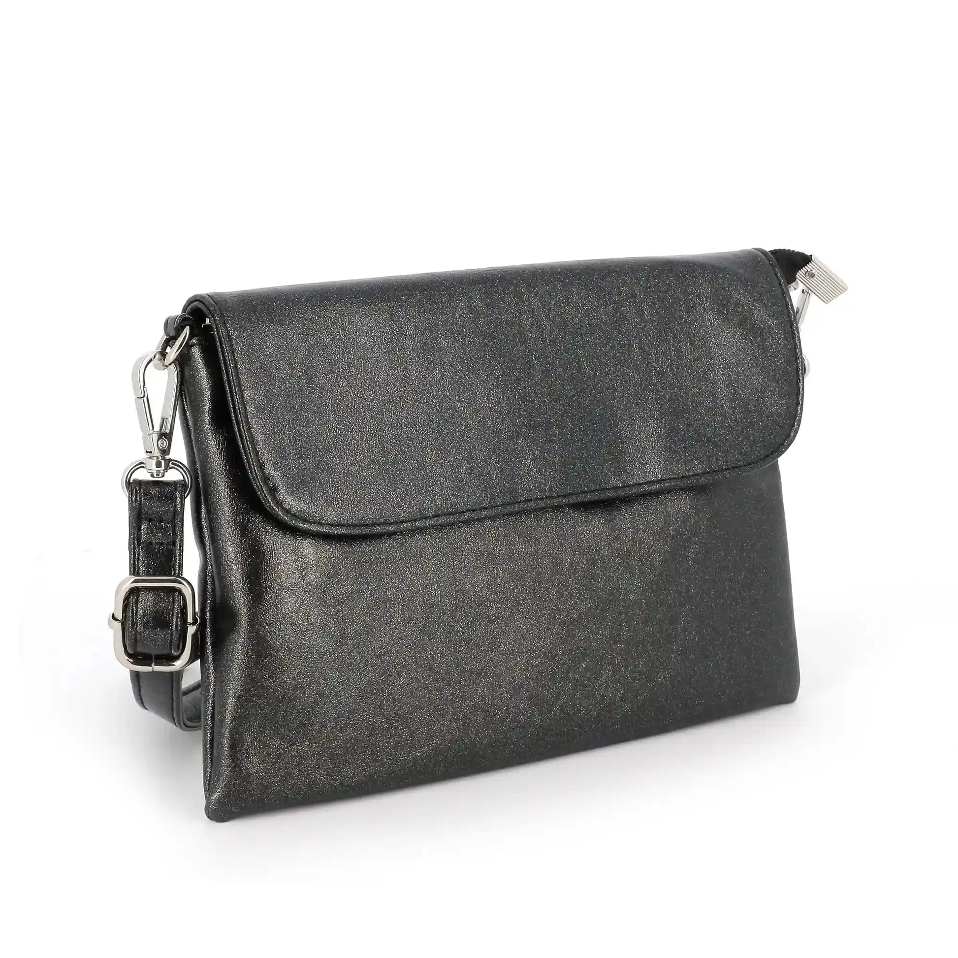 Flora & co Sac bandoulière pochette femme irisé noir