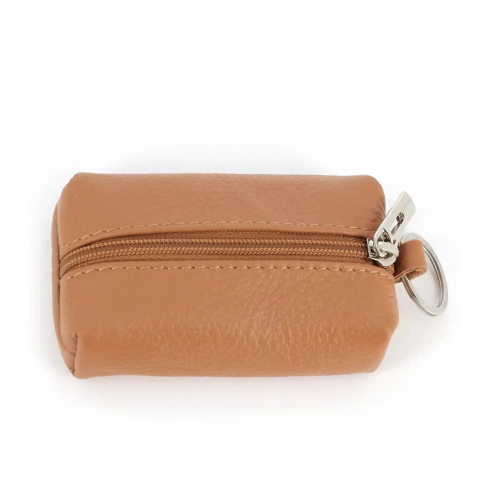 Made in Italy Porte-monnaie femme cuir boucle 02 camel