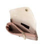 Vue 4 du Porte-monnaie femme irisé suède vieux rose en cuir par Made in Italy.