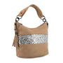 Gallantry Sac à main bandoulière paillette femme marron