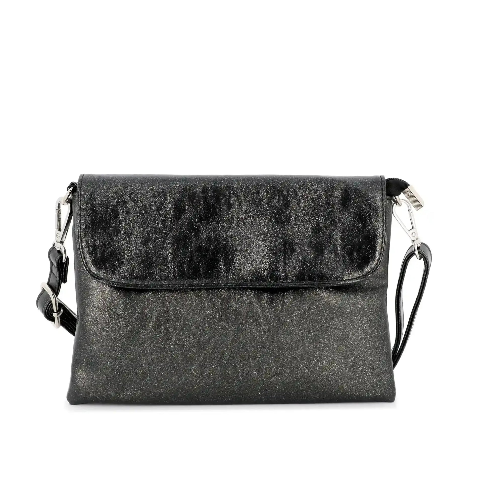Flora & co Sac bandoulière pochette femme irisé noir