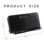Flora & co Portefeuille femme brillant pu cuir croco noir