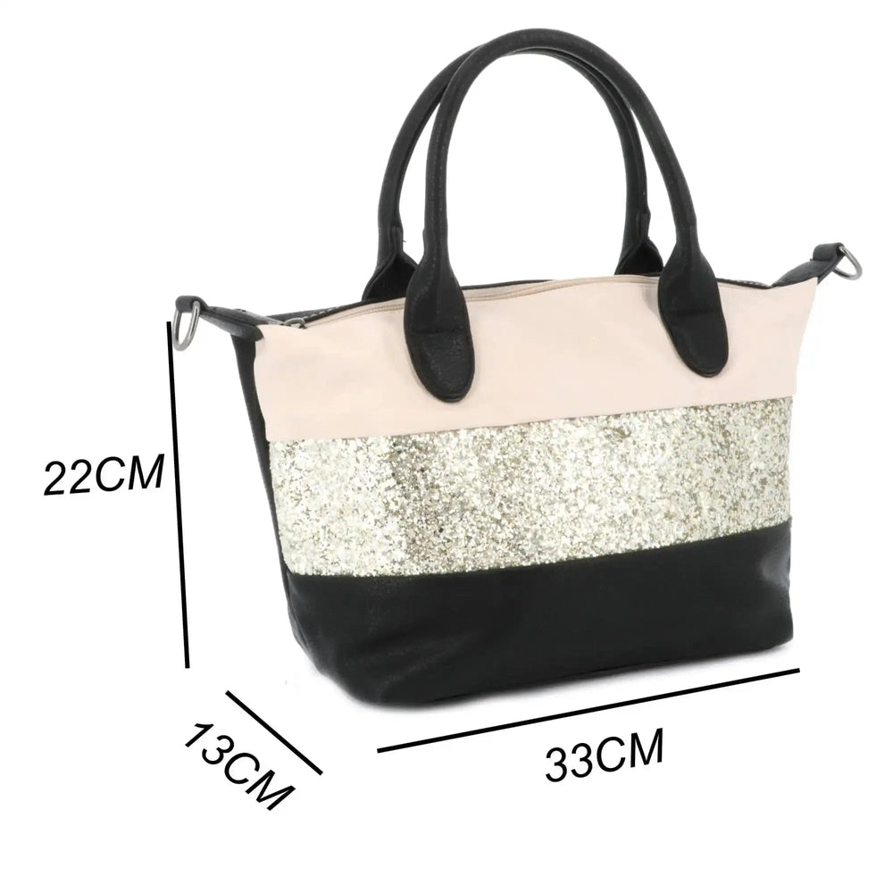 Gallantry Sac à main femme paillette multicolore beige