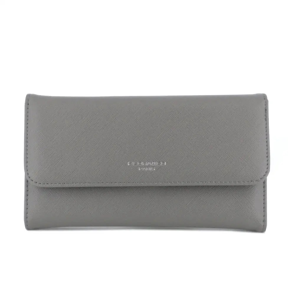 Flora & co Portefeuille chéquier femme tout en un gris