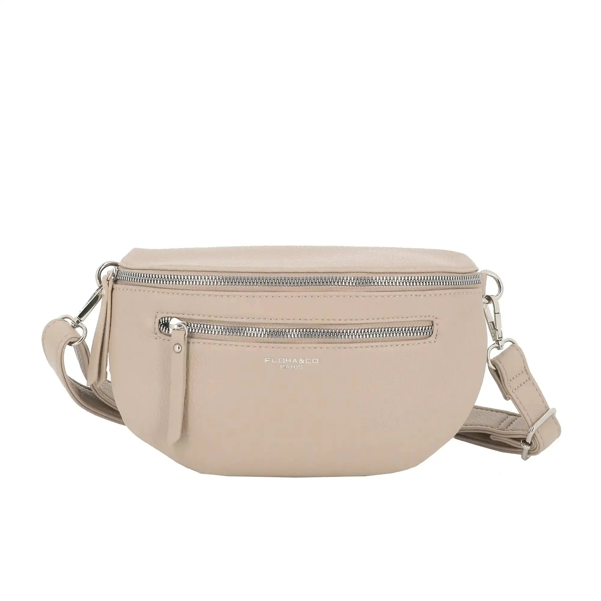 Flora & co Sac banane bandoulière femme multipoches Beige