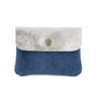 Vue princ. du Porte-monnaie cartes cuir suède irisé 043 bleu par Made in Italy.