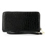 Flora & co Portefeuille femme brillant pu cuir croco noir