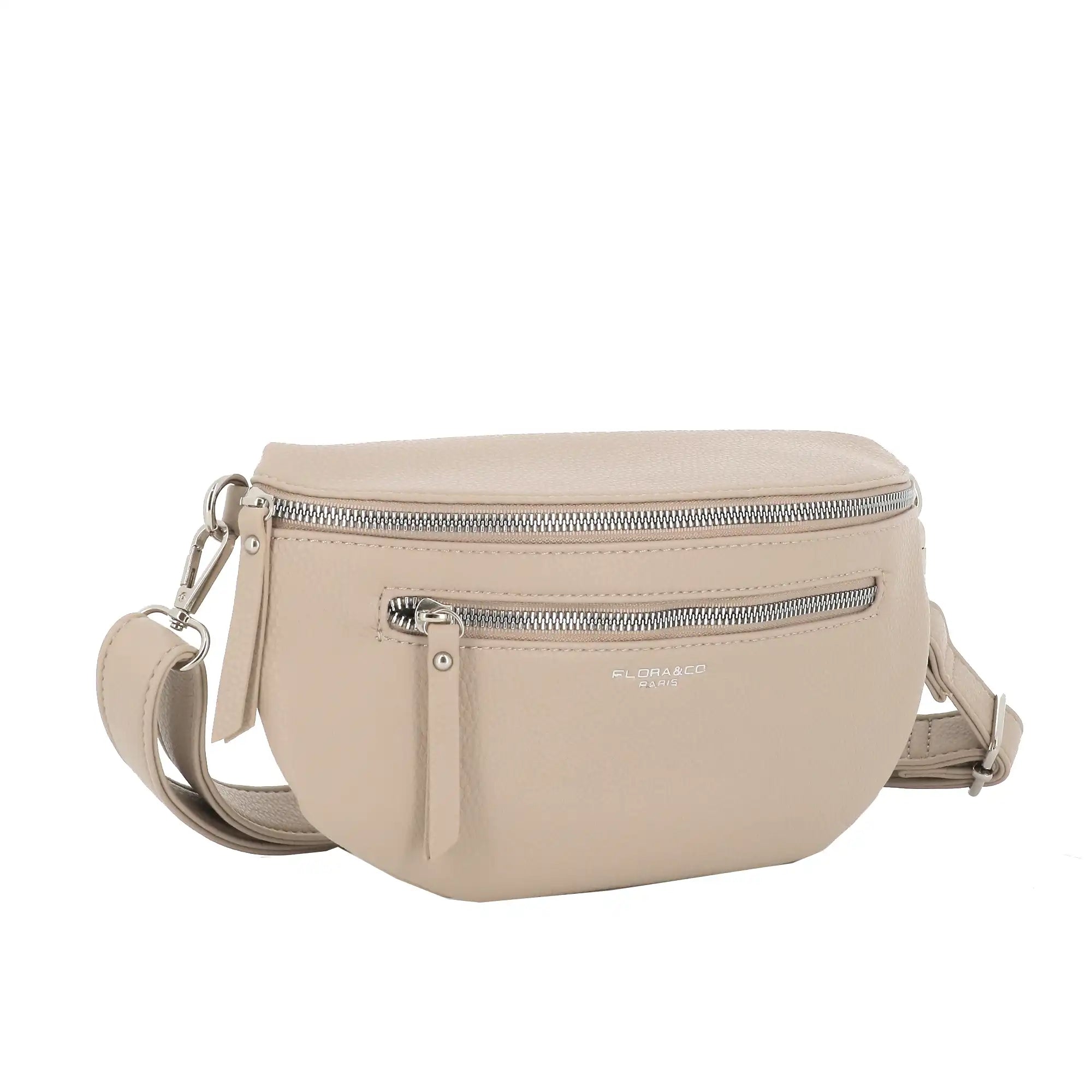 Sac banane bandoulière femme multipoches Beige