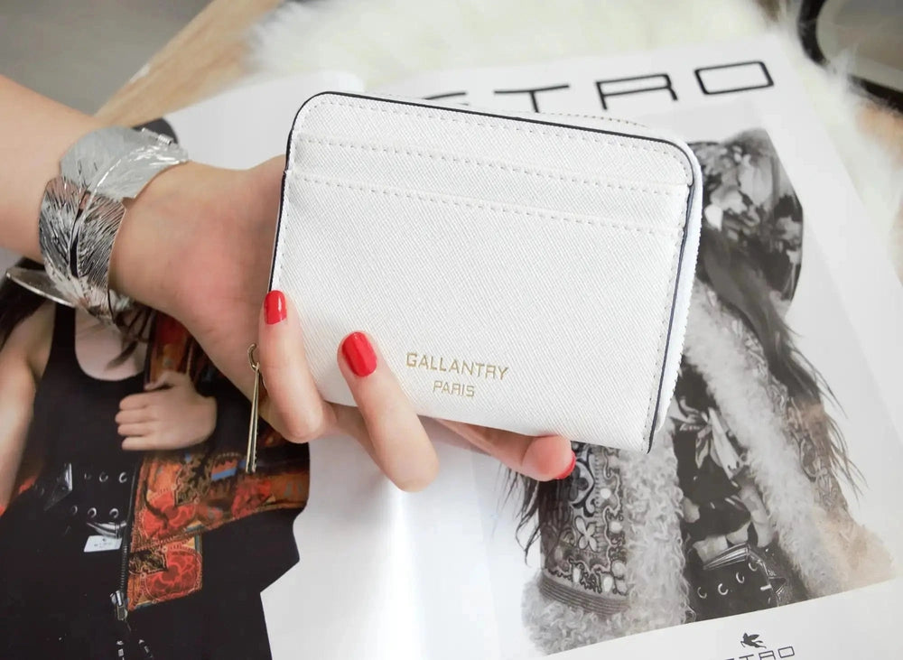 Gallantry Portefeuille porte-monnaie femme française blanc